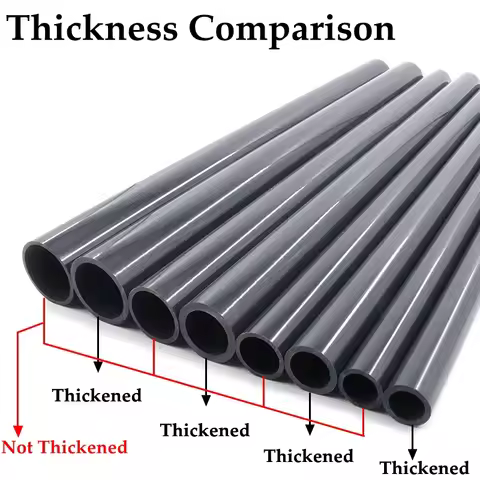 50cm O.D 20~225mm Thickened/Normal UPVC Dark Grey Pipe Aquarium Fish Tank Tube Home DIY Watering Acc