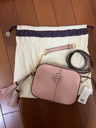 Tory Burch Mcgraw 粉色相機包手袋