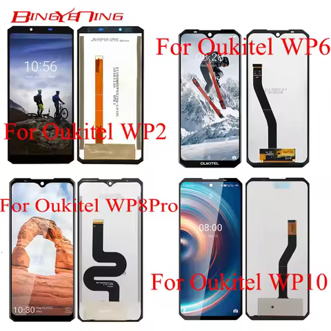 BINGYENING Oukitel WP2 WP5 WP5 Pro WP6 LCD Screen For WP8 Pro WP10 LCD Screen Assembly Replacement P