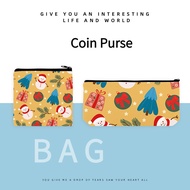 Christmas 4 Coin Purse Japanese Korean Trendy Cartoon Zipper Bag Ladies Student Pencil Case
