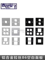 Aluminum Alloy 86 Panel D Type Black 86 Type Household Socket XLR Network USB Power Supply 10A Silve