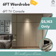 6FT Wardrobe + 6FT TV Console