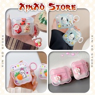Wavy Airpod 2/3/Pro/Pro2 protective case with STICK in many Cute designs with high-quality keychain,