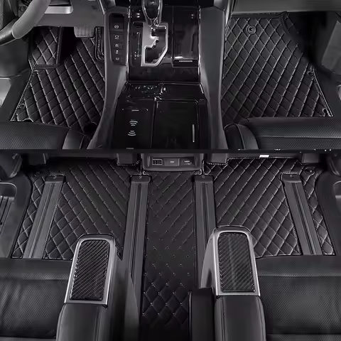 For alphard/vellfire 2008 2022 leather custom fit car floor mats left/right Car Accesorios