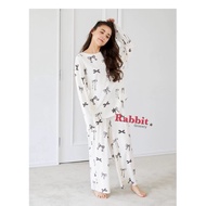 Little Rabbit Grocery Shop Japan Gelato pique Full Version Bow Modal Home Pajamas Set Modal Pajamas 