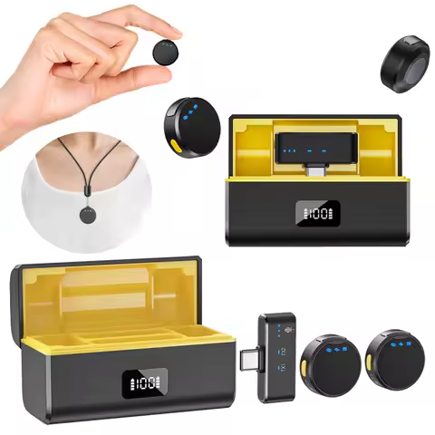 M9 Wireless Lavalier Microphone Noise Cancellation Plug and Play Wireless Microphone Type-C Phone Li