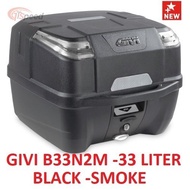 SPECIAL OFFER -GIVI B33N2M 33 LITER ATLAS MONOLOCK TOP CASE TOP BOX BLACK / SMOKE-