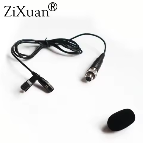 Black Omni-directivity Radio Headset Microphone for For MiPro Wireless Belpack Transmitter - 4pin Mi