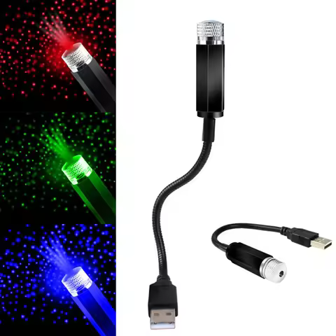 Romantic Car Mini Night Light 12V 0.3A Atmosphere Star Sky Lamp Galaxy Star Night Light for Car Roof