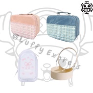 Jewellery Box Bag Storage Organizer Earrings Lipstick Cosmetic with Zip Keychain Holder Pouch Mirror