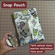 Multi-Purpose Snap Pouch with [Optional Tissue Pouch][Made To Order]