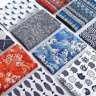 Japanese Style Bronzing Cotton and Linen Japanese Ethnic Fabric Sofa Cushion Tablecloth Burlap Fabric Vintage Fabric ENY
