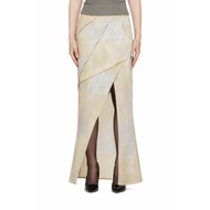 Women's Gray SLIT Maxi SKIRT - BEUTER WMNS THIGH-SLIT MAXI SKIRT - GRAY