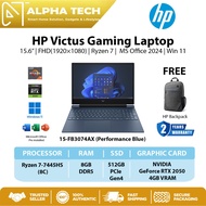 HP 15.6’’  Victus Gaming Laptop (15-FB3074AX/15-FB3075AX) FHD | 144Hz  | Ryzen 7 | Win 11 | MS 2024 