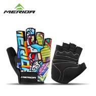 Merida cycling gloves half-finger gloves mountain road bike short-finger graffiti cycling gloves