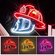 Pasny Neon Light Home Lighting Firefighter Helmet Neon Sign Led Lamp Brighten Up Your Space with Thi