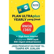 Sim Hidup 365 Hari Tanpa Topup + 10GB aktif Setahun @ BeONE Ultra Plus Yearly