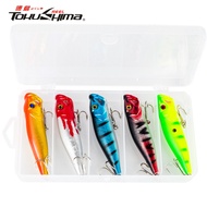 5pcs Fishing Lure 9CM/12.5G Popper Casting Lure Artificial Lifelike Topwater Swimbait Hard Fishing L