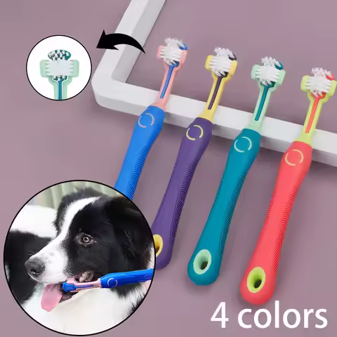 3-Sided Pet Toothbrush Multi Angle Dental Care Dog Toothbrush Bad Breath Cleaning Teeth Care Tool Cl