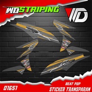 01651 sticker striping transparan sepeda motor honda beat pop