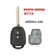 jingyuqin B71TA 433MHz Smart Remote Car Key for Toyota Yaris 2014-2017 Vios 2013-2016 FOB G / H Chip