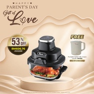 La gourmet Pro Series Krunch Crystalline Electric Air Fryer (1.8L + 4.5L) | Crystalline Glass Bowl w