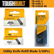 TOUGHBUILT TB-H4S-5/TB-H4N-5/TB-H4S30-80 Utility Knife Refill Blade 5/30Pcs Cow Corner/Trapezoidal B