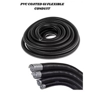 GI PVC COATED FLEXIBLE CONDUIT BLACK (15 METER), (3/4"-20MM),(1" -25MM),(1 1/4"-32MM),(1 1/2"-40MM),