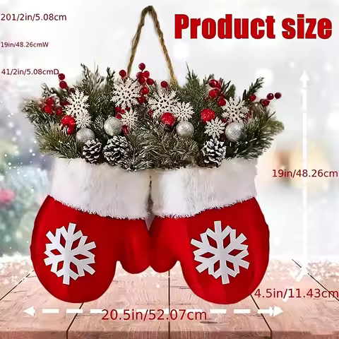 Christmas Glove Wreath,Christmas Wreath for Front Door Artificial Wreath, Christmas Wreath, Christma