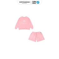 Combo Quần Áo DirtyCoins Sweatshirt Academy Script + Sweatshorts Academy - Pink
