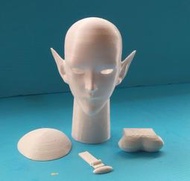 3d列印PLA材質布袋戲偶頭精靈C白色款組合套