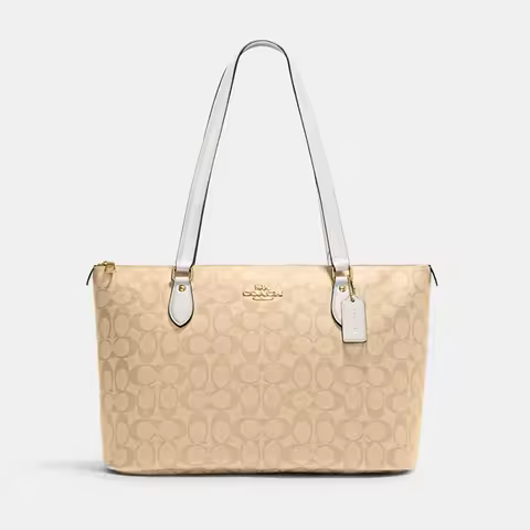 Coach Gallery Women's Tote Bag Large Zip-top Bag Mommy Bag Casual Shoulder Bag Ladies Handbag School