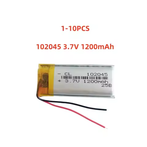 1-10 Pcs 102045 3.7V 1200mAh Lithium Polymer Battery For MP3 MP4 GPS DVR LED Lights Bluetooth Speake