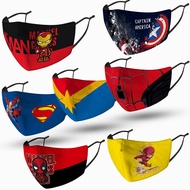 Captain America Batman Child Mask Face Protection Cosplay Props Flash Iron Man Superman Hulk Marvel Anime Toy Gift