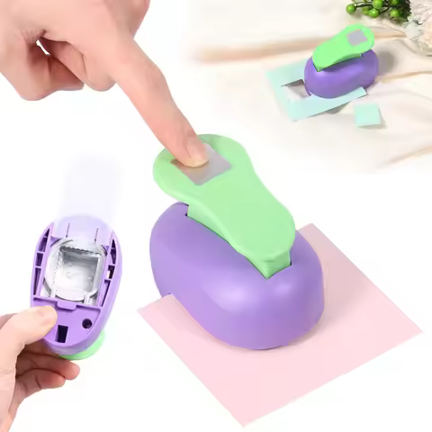 Square Postage Stamp Puncher Portable Stamp Hole Punch Tool Precise Crafting Paper Punch for Scrapbo