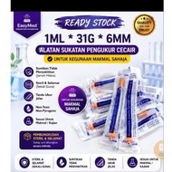 [READY STOCK] Insulin Syringe 1ML 31G x 6mm - Sterile Disposable Syringe