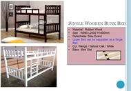 Single Wooden Bunk Bed Double Decker Bunk Bed