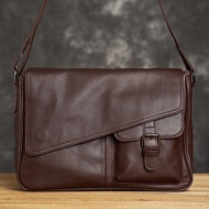 Da Thật Nam Túi Đeo Chéo Vai thủ công lớp đầu tiên Túi đeo chéo da bò nasva