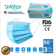 Masker Medis 3ply ALTOR 1 Box isi 50pcs