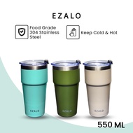 EZALO 304 Stainless Steel Thermos Coffee Movie Tumbler Milk Tea Cup Cold Beverage Ice Cup (550ml)