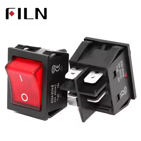 on off 30A/250V 16A/250V heavy duty 4 pin t85 rocker switch with light 12V 24V 110V 220V 380V