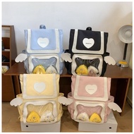 [J2G41055] Love Bear Macaron Color Three-Dimensional Wing Shape Travel Hiking Backpack Pain Bag 2.5 