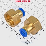 PCF8-04 Pneumatic Pipe Connector 8mm Internal Thread 20mm, 1/2inch Linhkien IC