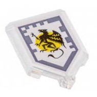 Lego 22385pb134 Tile Modified 2 x 3 Pentagonal with Nexo Power Shield