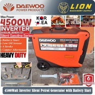 Daewoo 4500Watt/4.5Kva Silent Inverter Petrol Generator GDA6000IGE with Battery Start - Brand KOREA 
