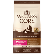อาหารแมวพรีเมี่ยม WELLNESS CORE สูตร Turkey&Duck สูตรน้องแมว แพ้ง่าย ไม่มีไก่ และอาหารทะเล ขนาด 5lb(