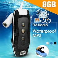 Mini MP3 Mic Player IPX8 Waterproof Rechargeable Vedio Media FM Radio Stereo Sound MP3 Mic Player Sports Running MP3 Pla