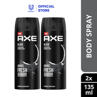Axe Men Body Spray Black 135ml x 2