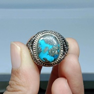 CINCIN BATU AKIK NATURAL PIRUS PERSIA HIJAU BIRU MINI