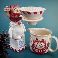 日式彌勒雪人手沖濾杯組 | V60 滴濾器陶瓷架 | 咖啡器具客製禮物